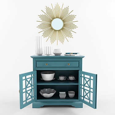 Bohemian Bliss Accent Cabinet 3D model image 1 
