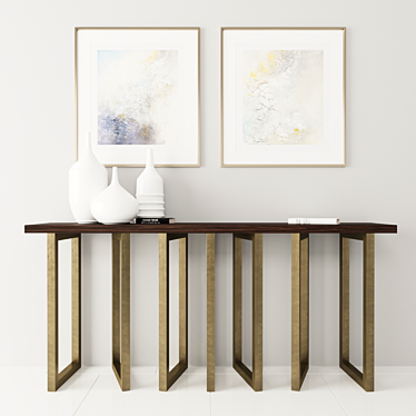 Elegant Melange Console Table - 72 3D model image 1 