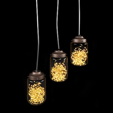 Twinkle Jars Pendant Lights 3D model image 1 
