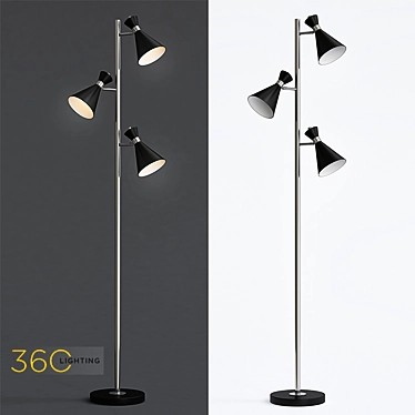 Sleek Donovan LED Floor Lamp 3D model image 1 