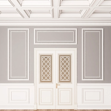 Elegant Crown Molding for Stylish Decor 3D model image 1 