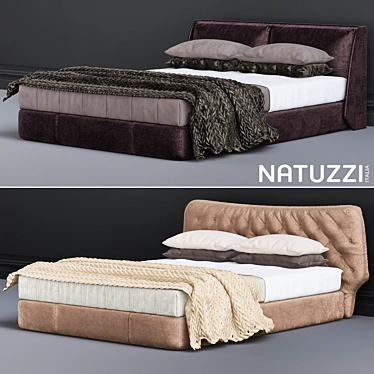 Elegant Natuzzi bedroom furniture 3D model image 1 