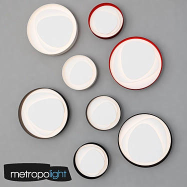 Handcrafted LED Wall Light Set 3D model image 1 