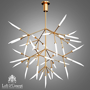 Elegant Spur Grande Chandelier 3D model image 1 