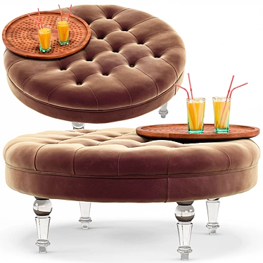 Elisa Round Ottoman: Modern Classic 3D model image 1 