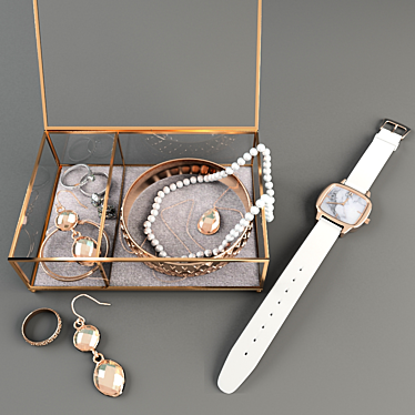 Elegant Jewelry Box - Multiple File Formats 3D model image 1 