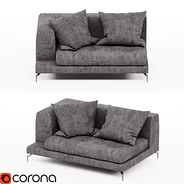 Prianera Tangram Up Sofa: Modular Elegance 3D model image 1 