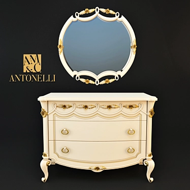 Antonelli Moravio Charme Mirror and Dresser Set 3D model image 1 