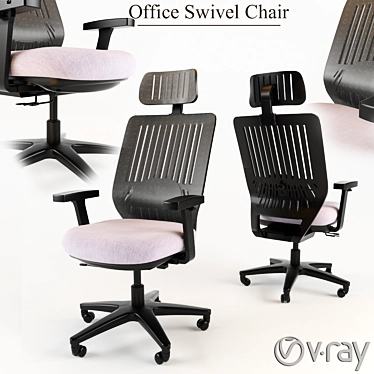 ErgoSwivel Office Chair: Premium Hydraulic Swivel 3D model image 1 