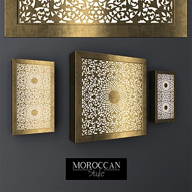 Exquisite Moroccan Wall Light 3D model image 1 