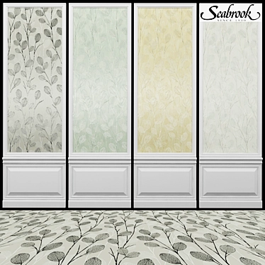 Seabrook Eco Chic II: USA-Made Acrylic Wallcovering 3D model image 1 