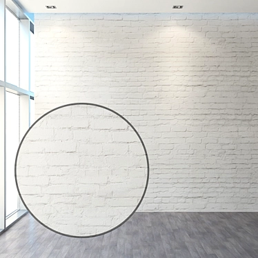 Title: Vintage White Brick Texture 3D model image 1 
