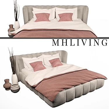 CozyDreams Bed - Ultimate Comfort 3D model image 1 