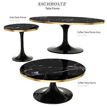 EICHHOLTZ Parme Collection: Stylish Table Set 3D model image 1 