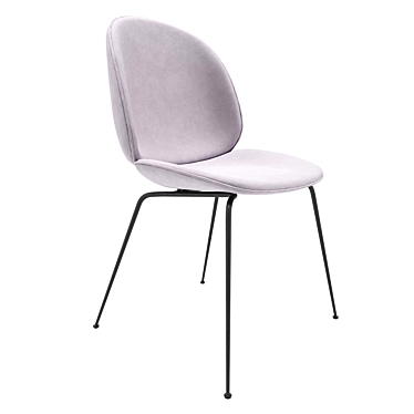 Gubi Beetle Velvet Dining Chair 3D model image 1 