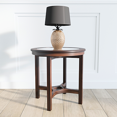 Elegant Birch Veneer End Table 3D model image 1 