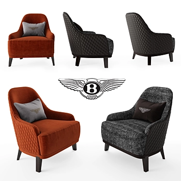 Elegant Roseberry Armchair: Bentley Home 3D model image 1 