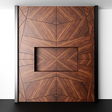 Modern Wood TV Panels 3D model image 1 