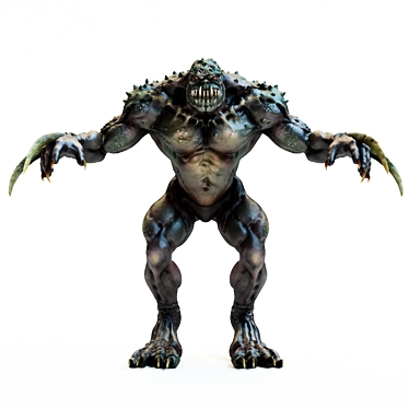 Wolverine Monster: Green Creature 3D 3D model image 1 