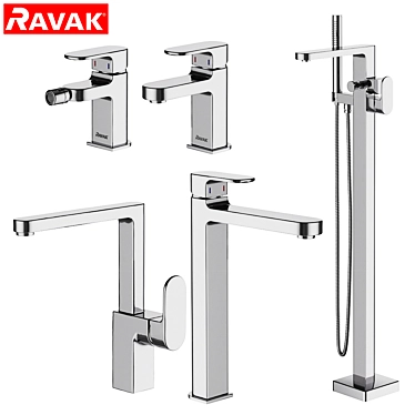 Ravak Chrome Set 09: Stylish Mixer Collection 3D model image 1 