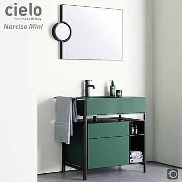 Cielo Narciso Mini: Sleek Ceramic Washbasin 3D model image 1 