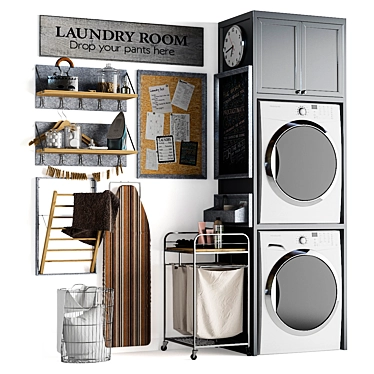 Laundry Chic Decor 3D model image 1 