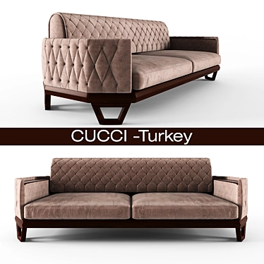 Cucci Sofa: Modern Comfort from Turkey 3D model image 1 