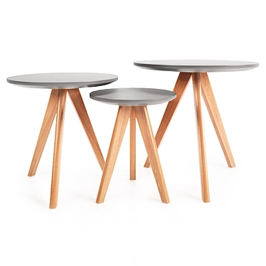 COSMORELAX Past Past Set - Elegant Coffee Tables 3D model image 1 