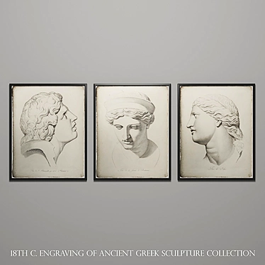 Ancient Greek Sculpture Engravings 3D model image 1 