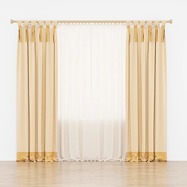 Elegant Drapery: Transform Your Space 3D model image 1 