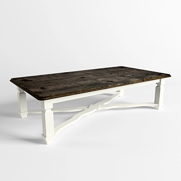 Minimalist Gray Coffee Table 3D model image 1 