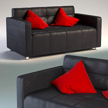 Classic sofa with red pillows