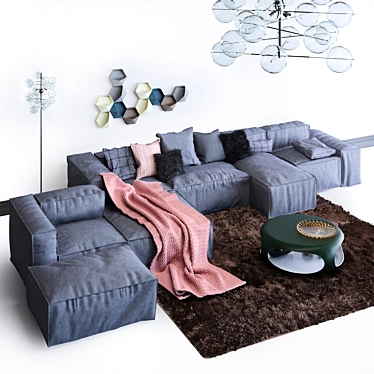 Bonaldo Peanut Sofa: Modern Design
Pebble Coffee Table: Stylish Addition
Metallux ATOM Chandelier: 3D model image 1 