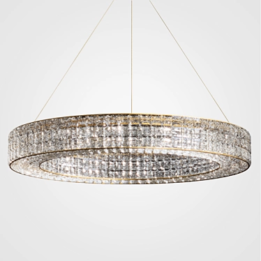 Title: Halo Crystal Chandelier - Elegant Illumination 3D model image 1 