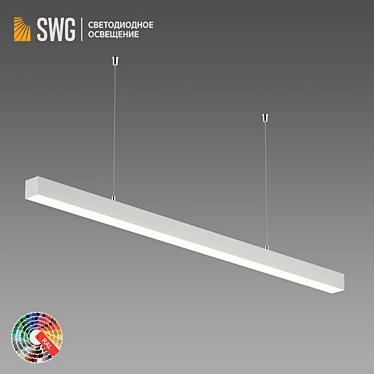 Sleek Aluminum LED Profile 3D model image 1 