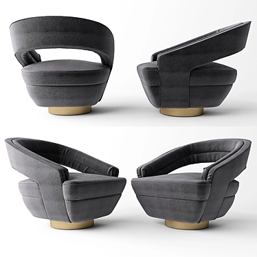 Contemporary RUSSEL Armchair 3D model image 1 
