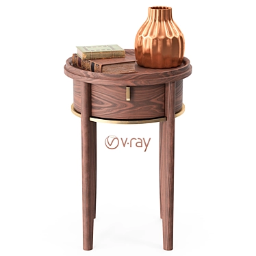 Elegant Classic Side Table 3D model image 1 