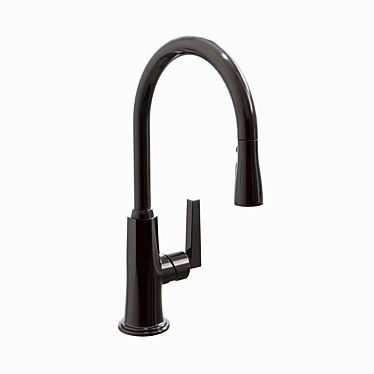 Elegant Jeton Pull-Down Faucet 3D model image 1 