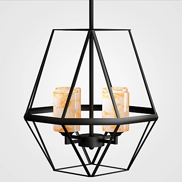 Modern Bronze Chandelier | RH Whitley 3D model image 1 