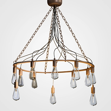 Gothic Blood Wire Chandelier 3D model image 1 