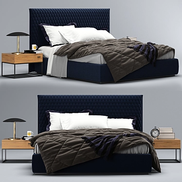 Elegant Alf Bed 3D model image 1 