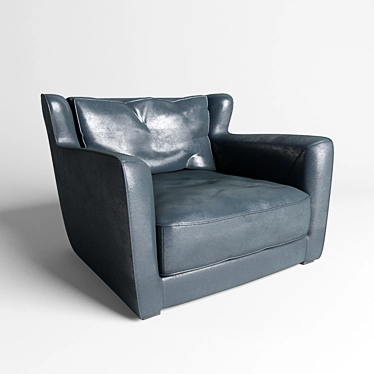 Luxury Bergere Lounge Chair 3D model image 1 