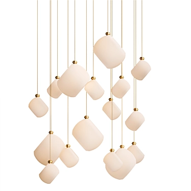 Bubble Crystal Ball LED Chandelier 3D model image 1 