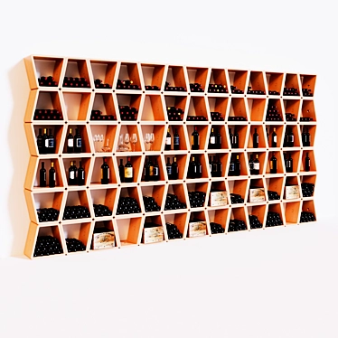 Modular wine wall rack.