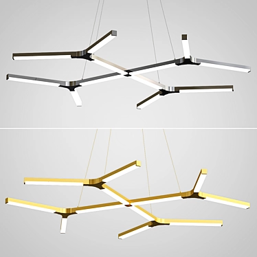 Sonnenman Quad-Y LED Chandelier 3D model image 1 