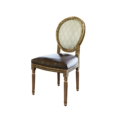 Volker Brown Upholstered Chair 3D model image 1 