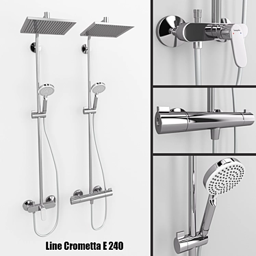 Title: Crometta E 240 Shower System 3D model image 1 