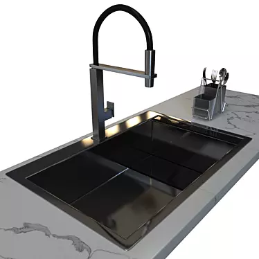 Franke CLV 210 Sink + Centinox Mixer - Perfect Kitchen Combo! 3D model image 1 