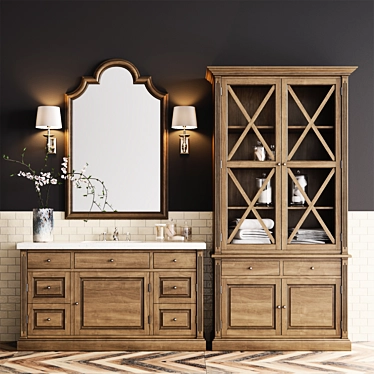 Modern Bathroom Set with Dantone Vanity 3D model image 1 