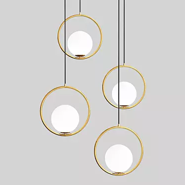 Sleek and Contemporary Pendant Light 3D model image 1 